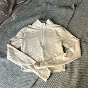 Good American crop half zip